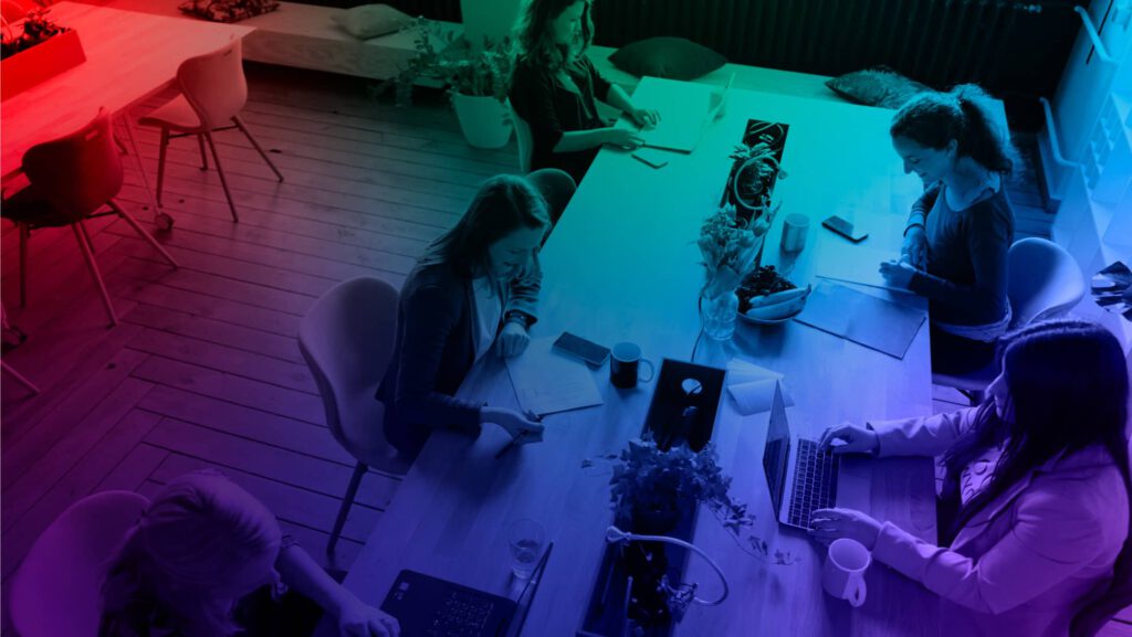 People working in an office